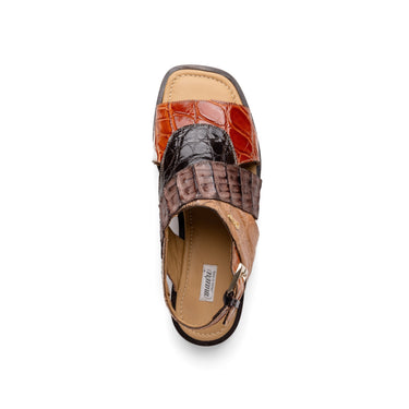 Mauri Cayman in Multi Brown / Sport Rust Mens Exotic Alligator / Hornback Sandals in #color_