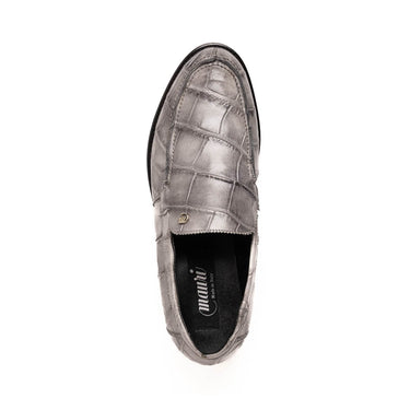 Mauri Chapel in Light Grey Mens Exotic Alligator Slip-on Loafers in #color_