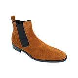 Giovacchini Milano in Cognac Suede Chelsea Boots in Cognac #color_ Cognac