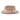 Montique Patterson Red Bottom Pinch Front Straw Fedora in Tan / Red #color_ Tan / Red