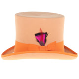 Ferrecci Premium Top Hat in Orange Wool Victorian Elegance in #color_