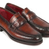 Paul Parkman Croco-Embossed Calfskin Penny Loafers in Brown in #color_