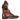 Paul Parkman Croco-Textured Calfskin Handmade Zipper Boots in Brown Burnished in #color_