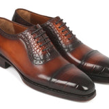 Paul Parkman Goodyear Welted Cap Toe Oxfords in Brown in #color_