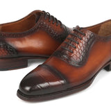 Paul Parkman Goodyear Welted Cap Toe Oxfords in Brown in #color_