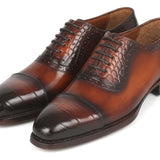 Paul Parkman Goodyear Welted Cap Toe Oxfords in Brown in #color_