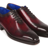 Paul Parkman Goodyear Welted Punched Oxfords in Bordeaux in #color_