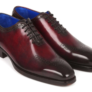 Paul Parkman Goodyear Welted Punched Oxfords in Bordeaux in #color_