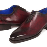 Paul Parkman Goodyear Welted Punched Oxfords in Bordeaux in #color_