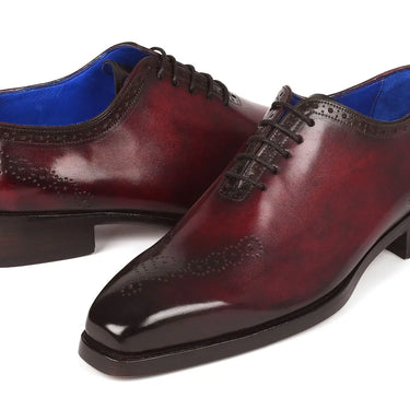 Paul Parkman Goodyear Welted Punched Oxfords in Bordeaux in #color_