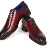 Paul Parkman Goodyear Welted Punched Oxfords in Bordeaux in #color_