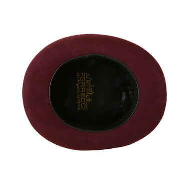 Ferrecci Premium Top Hat in Burgundy Wool Victorian Elegance in #color_