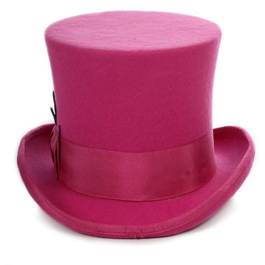 Ferrecci Premium Top Hat in Fuchsia Wool Victorian Elegance in #color_