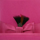 Ferrecci Premium Top Hat in Fuchsia Wool Victorian Elegance in #color_