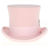 Ferrecci Premium Top Hat in Pink Wool Victorian Elegance in #color_