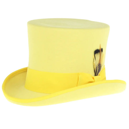 Top Hat - Tall with Band - Yellow/1.75