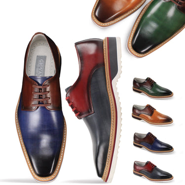 Giovanni Reggie Patina Two-Tone Derby Shoes in #color_