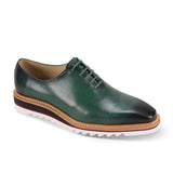 Giovanni Ruben Classic Hybrid Leather Oxford Shoes in Forest Green #color_ Forest Green