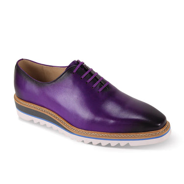 Giovanni Ruben Classic Hybrid Leather Oxford Shoes in Purple #color_ Purple