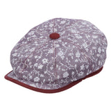 Santana Alegria Floral Pattern Newsboy Cap in Lavender #color_ Lavender