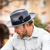 Scala New Yorker Wool Pinch Front Fedora in #color_