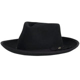 Scala Puebla Wool Felt Fedora in Black #color_ Black