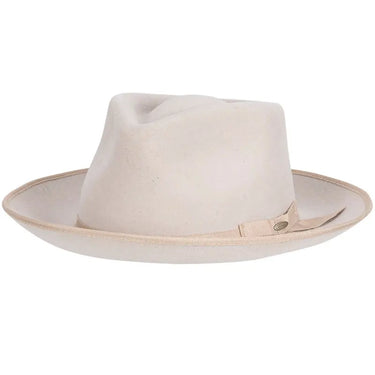 Scala Puebla Wool Felt Fedora in Silverbelly #color_ Silverbelly