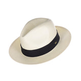 Scala Sausalito Handwoven Toyo Straw Safari Pinch Front Fedora in Natural #color_ Natural