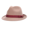 Scala Tasmania Crushable Wool Felt Fedora in Putty #color_ Putty