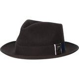 Stacy Adams Alpha Wool Felt Fedora in Brown #color_ Brown