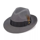 Stacy Adams Cleveland Wool Felt Fedora in Grey #color_ Grey