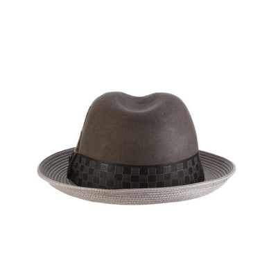 Stacy Adams Delta Wool Felt & Paper Braid Fedora in #color_