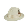 Stacy Adams Dublin Vented Poly Braid Fedora in Beige #color_ Beige