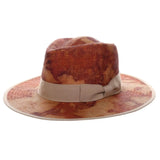 Stacy Adams Envoy Toyo Wide Brim Fedora in Orange #color_ Orange