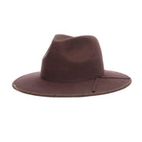 Stacy Adams Finlay Wide Brim Wool Fedora in Brown #color_ Brown