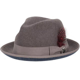 Stacy Adams GT ProvatoKnit™ Pinch Front Fedora in Mushroom #color_ Mushroom