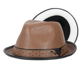 Stacy Adams Halden Pinch Front Vegan Leather Fedora in #color_