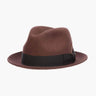 Stacy Adams Highland Wool Felt Fedora in Brown #color_ Brown