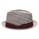 Stacy Adams Stanza Polyester Plaid Fedora in #color_