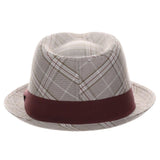 Stacy Adams Stanza Polyester Plaid Fedora in #color_