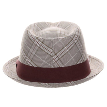 Stacy Adams Stanza Polyester Plaid Fedora in #color_