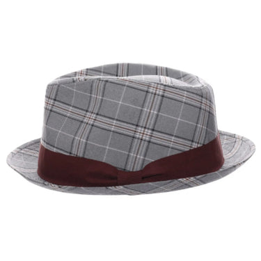 Stacy Adams Stanza Polyester Plaid Fedora in #color_