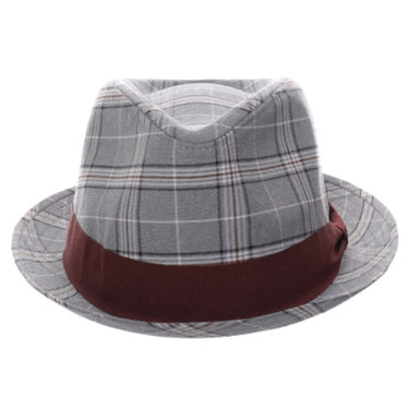 Stacy Adams Stanza Polyester Plaid Fedora in #color_