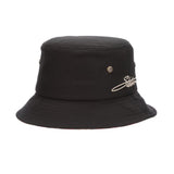 Stetson Bernese Water Repellent Poplin Bucket in Black #color_ Black