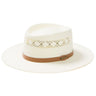 Stetson Brentwood Vented Shantung Straw Wide Brim Gambler in Natural #color_ Natural