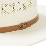 Stetson Brentwood Vented Shantung Straw Wide Brim Gambler in #color_