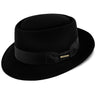 Stetson Cranston Wool Pork Pie in Black #color_ Black