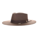 Stetson Dylan Wool Felt Wide Brim Fedora in Mink #color_ Mink