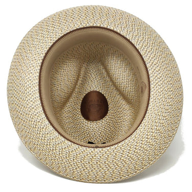 Stetson Emin Two-Tone Milan Straw Fedora in #color_