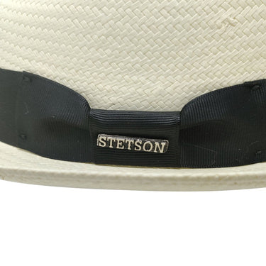 Stetson Haberdash Center Dent Shantung Straw Fedora in #color_